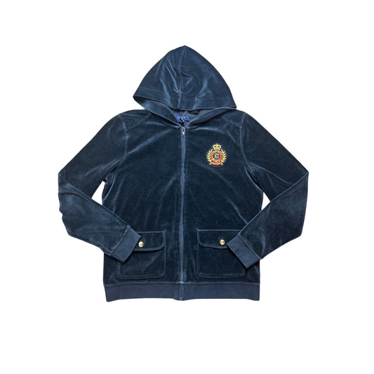 Chaps Crest Velour Track Jacket — Size M