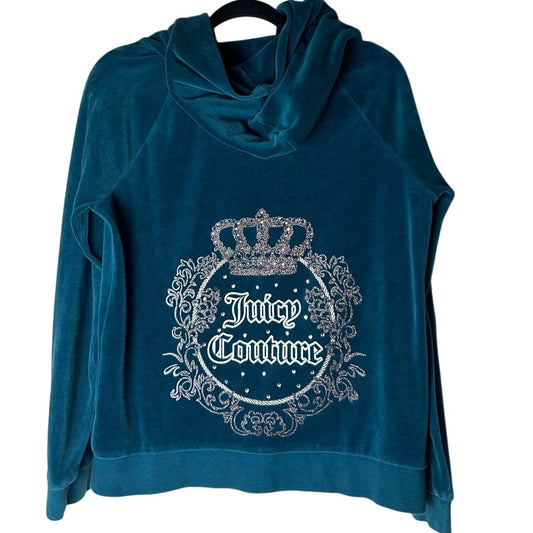 juicy couture track jacket blue size l