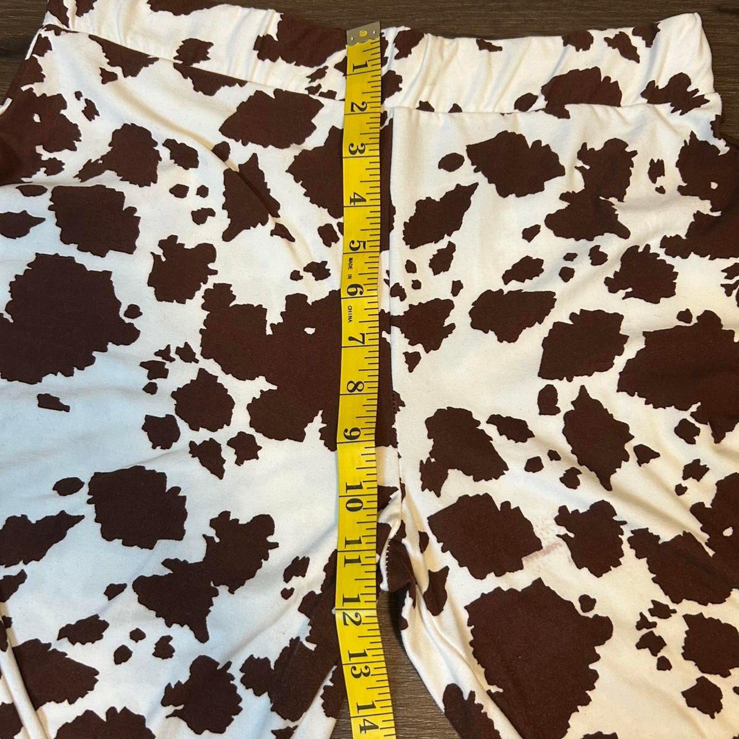 Brown and white cow print