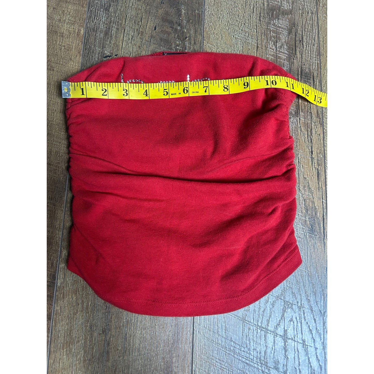 Bebe Y2K tube top red touched size s