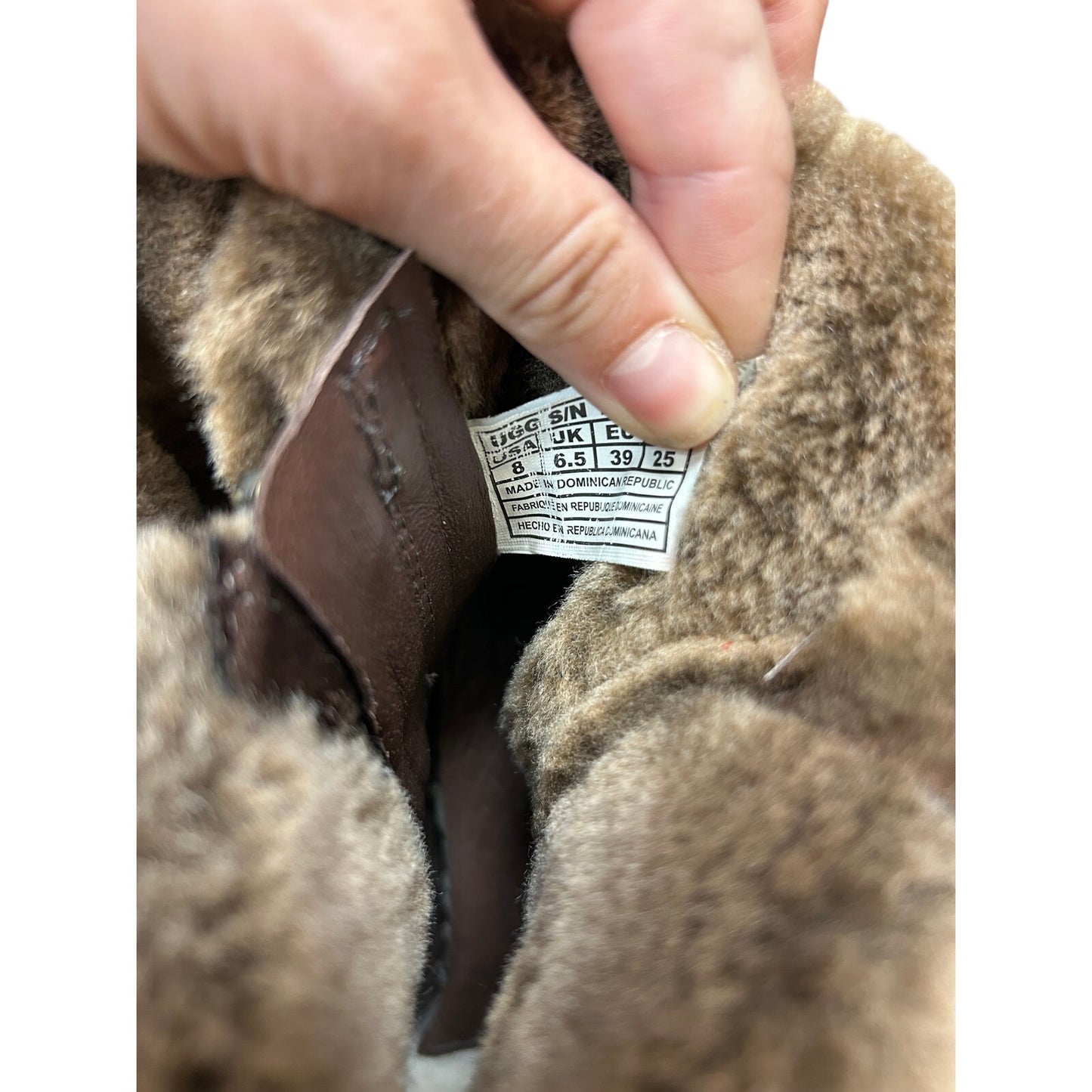 ugg Jayne Stiefeletten aus Shearling mit Krempe, Absatz, Größe 8