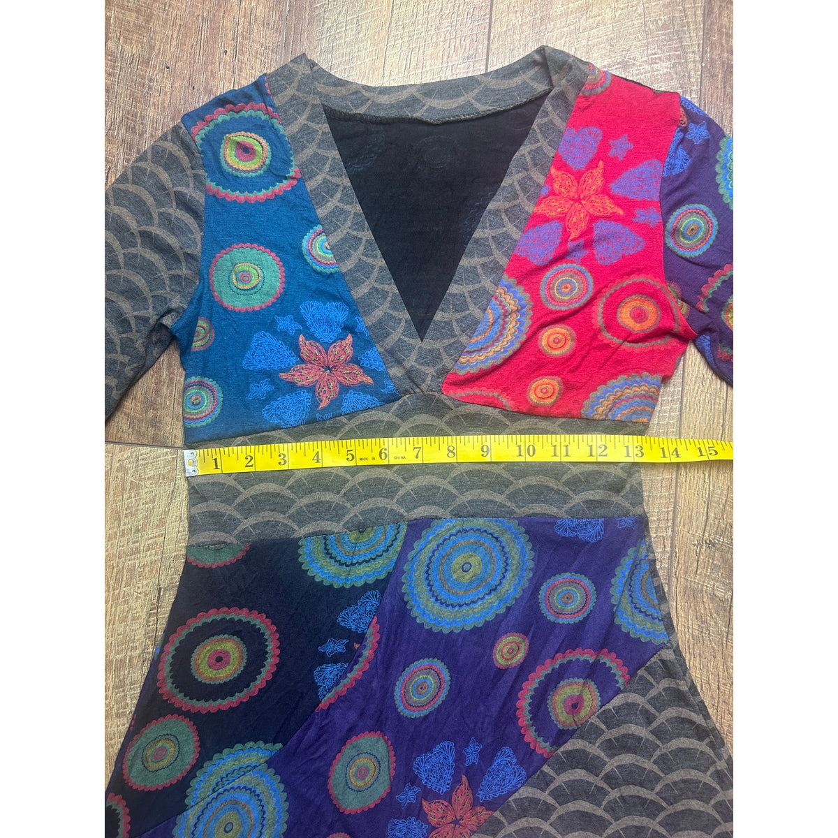 Euro art girl Desigual patchwork babydoll dress