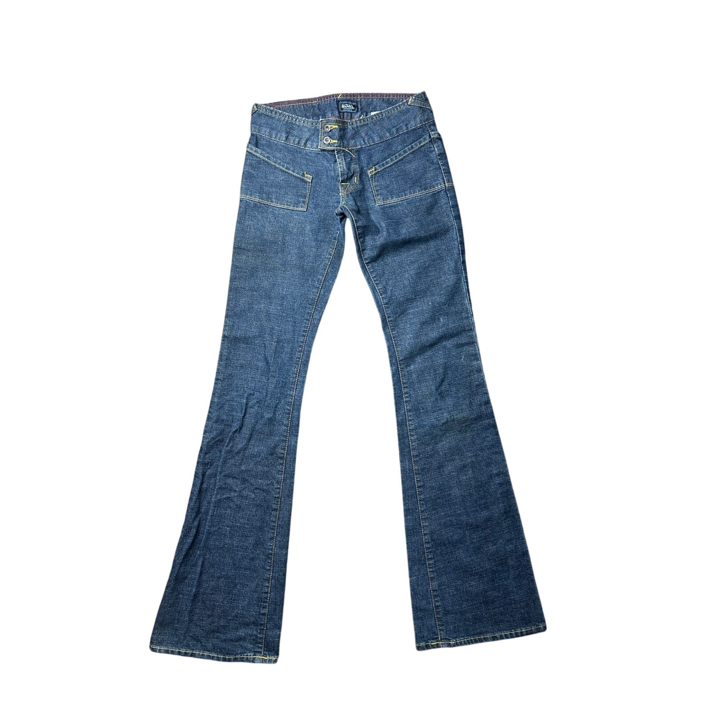 Y2K Von Dutch Low Rise Flare Jeans Indie Sleaze Denim 2000s Vintage