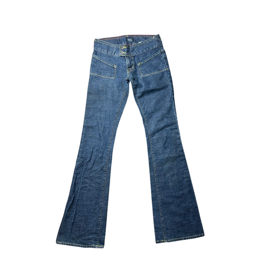 Y2K Von Dutch Low Rise Flare Jeans Indie Sleaze Denim 2000s Vintage