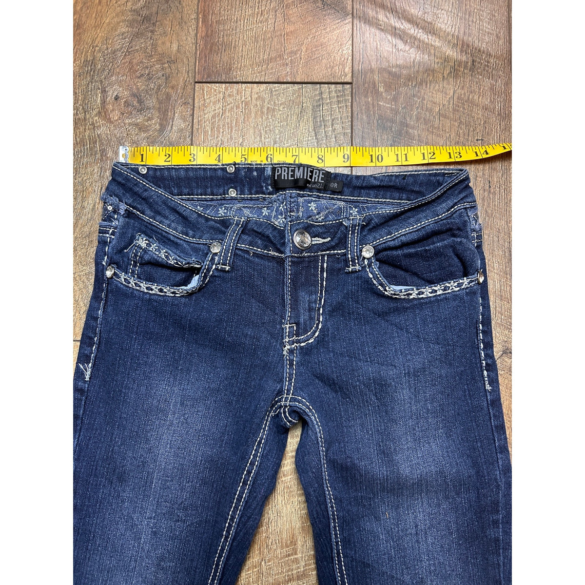 Rue 21 Premiere Y2K Glam Low Rise Slim Bootcut Jeans Size 0