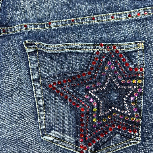 Jean en jean Pepe Jeans London Y2K McBling – Star taille basse coupe bootcut taille 18