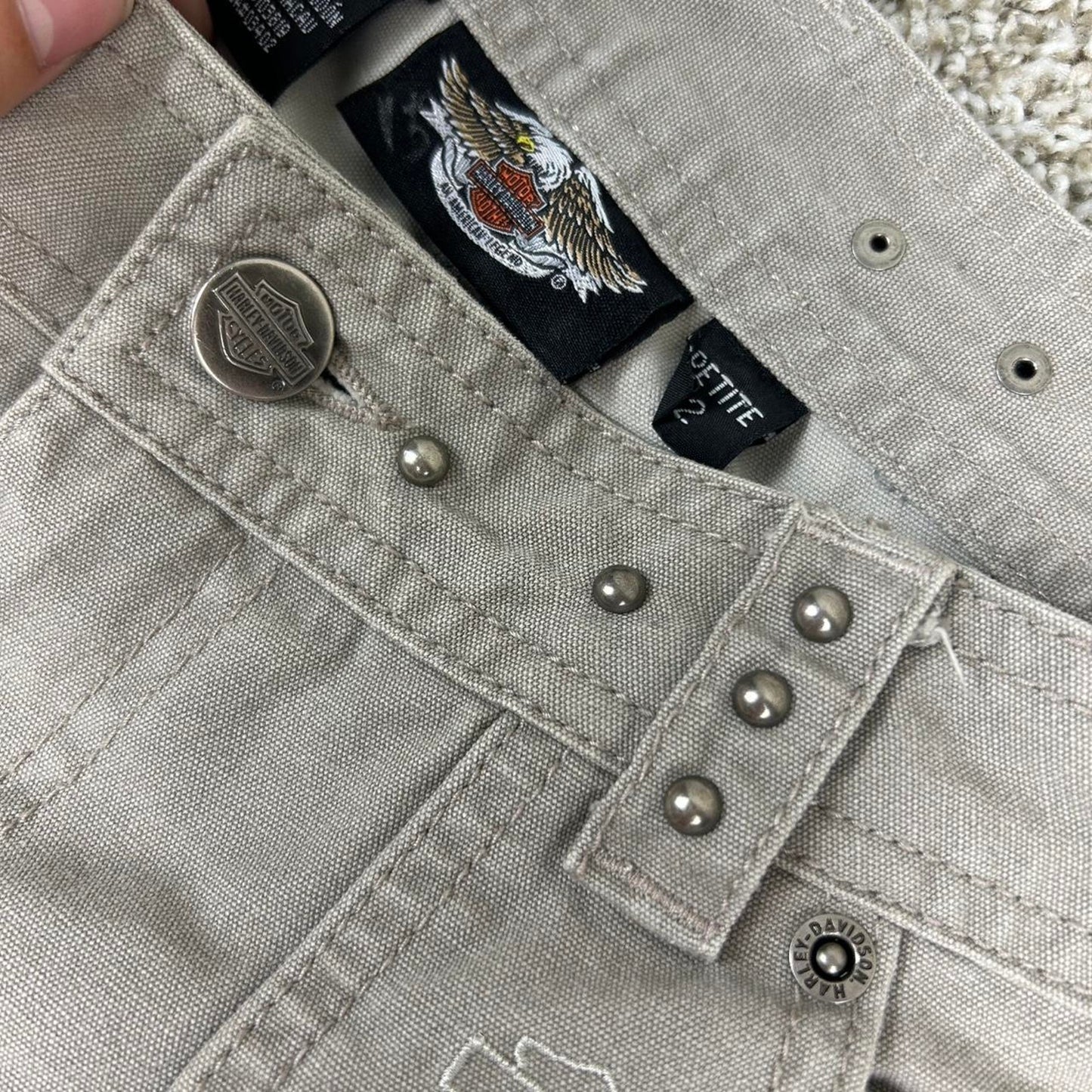 Harley Davidson size 31x29 lowrise Khaki green cargo