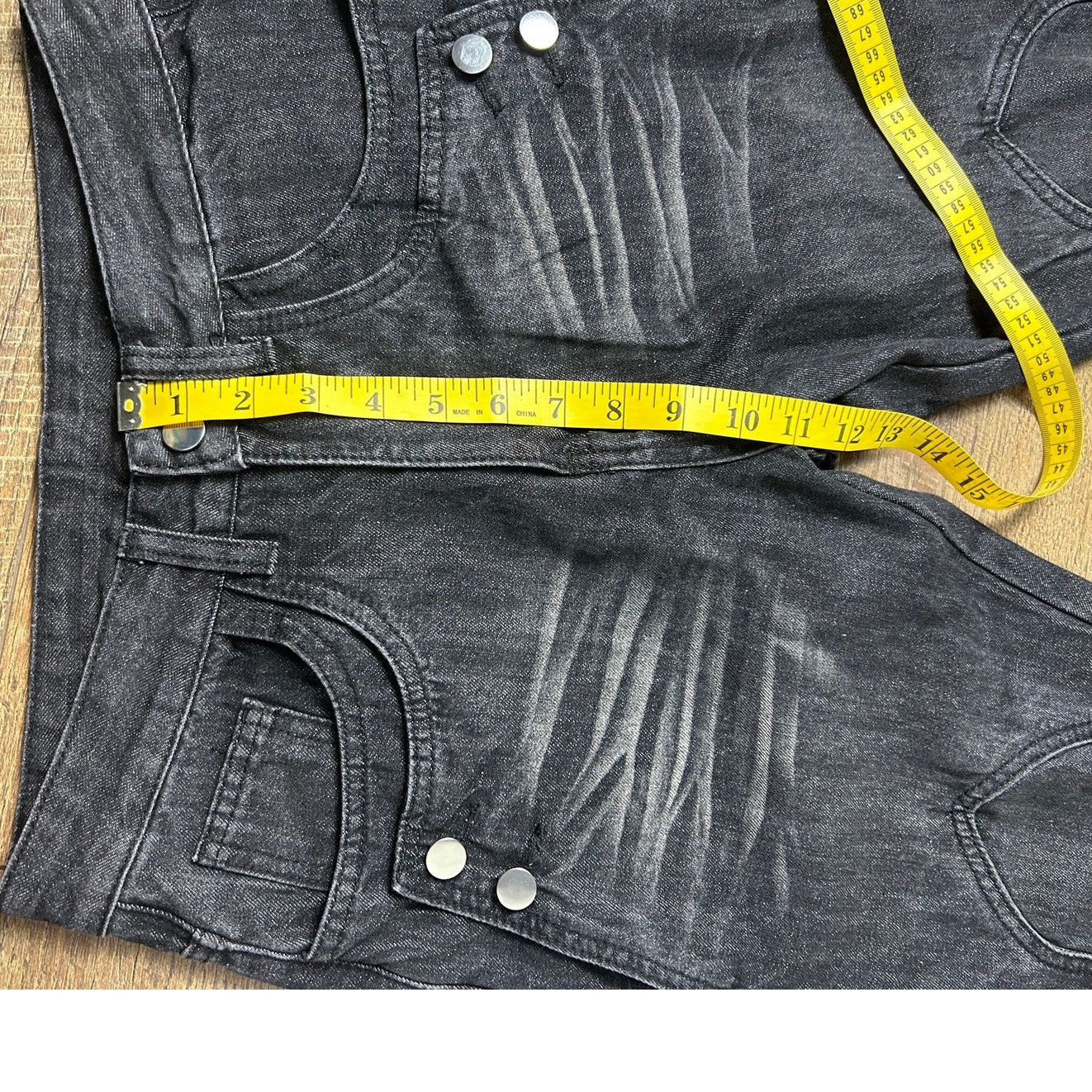 Y2K Embroidered Western Jeans Biker Babe Western Alt Mid Rise Size S 30 Inseam