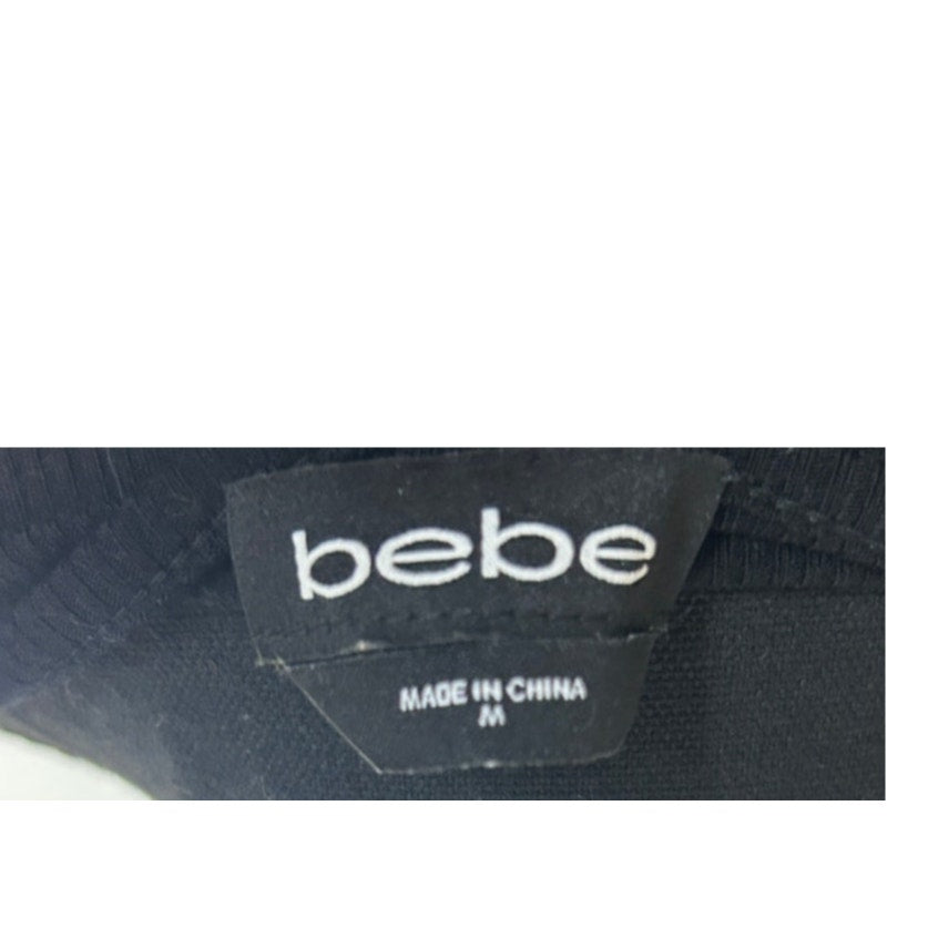 Haut côtelé noir en maille strass Y2K Bling BEBE taille M