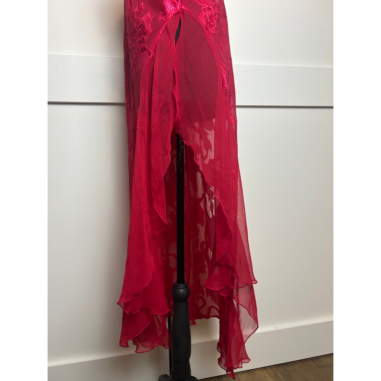 Victoria’s Secret Y2K Gold Label Satin Cowl Neck Slip Dress Asymmetrical