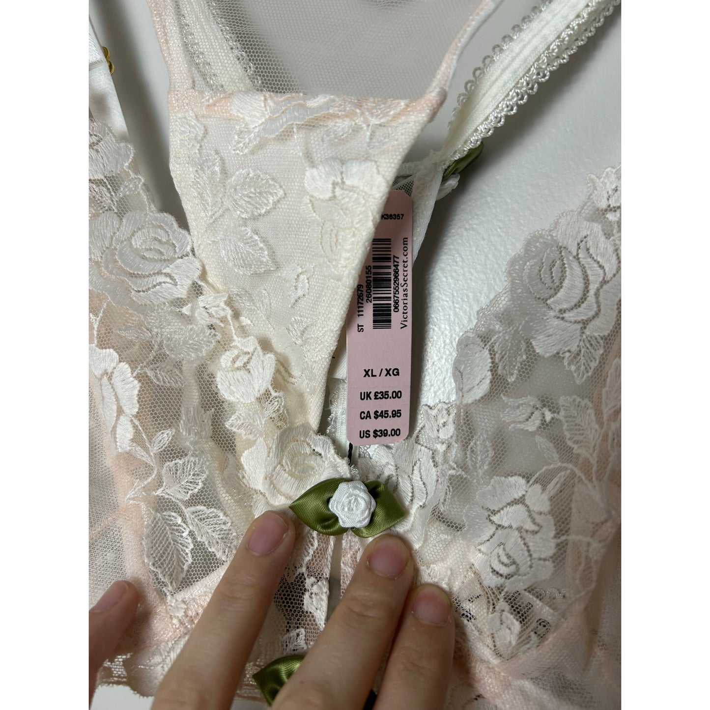 For love & lemons unlined bra set size xl