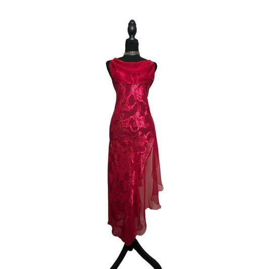 Victoria’s Secret Y2K Gold Label Satin Cowl Neck Slip Dress Asymmetrical
