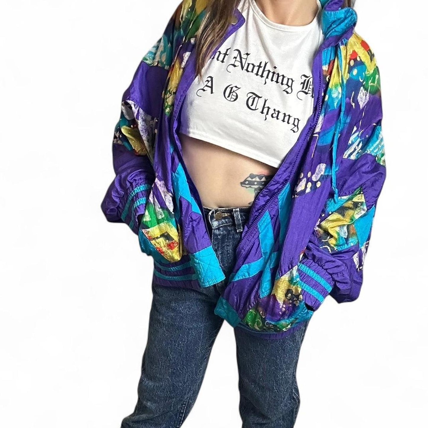 Retro 80s east west windbreaker