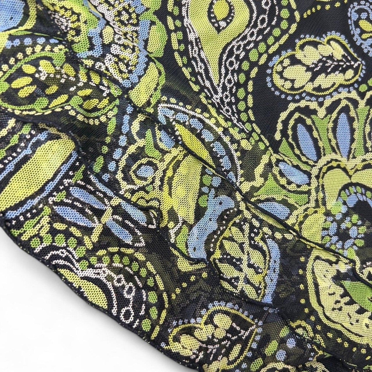 Sigrid Olsen Size 2 Green Paisley Mesh Dress – Freaky Friday Jamie Lee Curtis Vibes