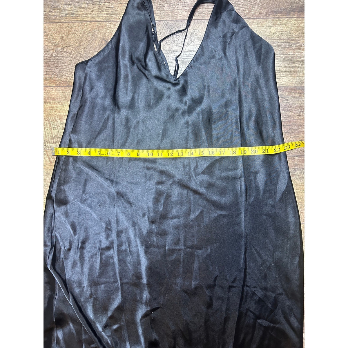 Frederick’s of Hollywood Low Crossback Backslit V Neck bias cut Slip Dress 1X