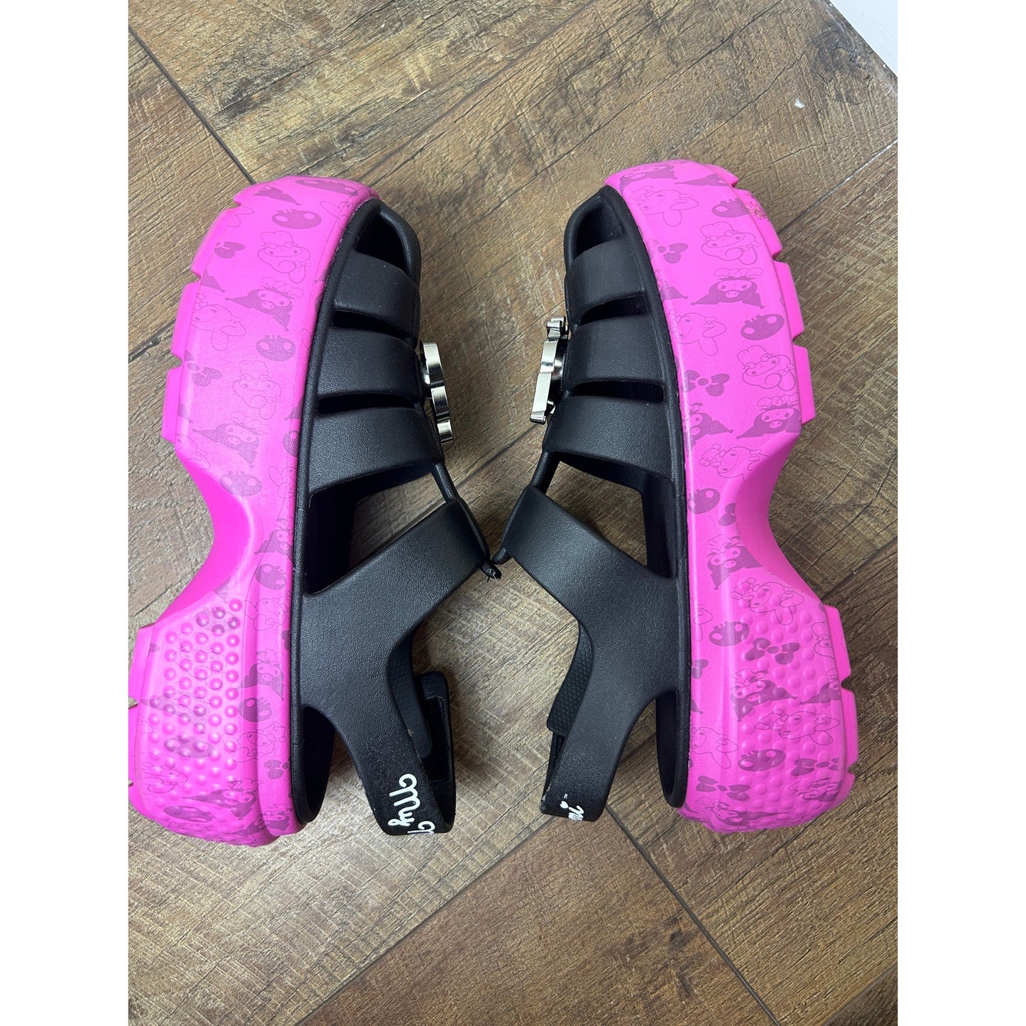 Crocs Karumi My Melody Plateau Mary Jane Pink Black Größe 8 Kawaii Sanrio