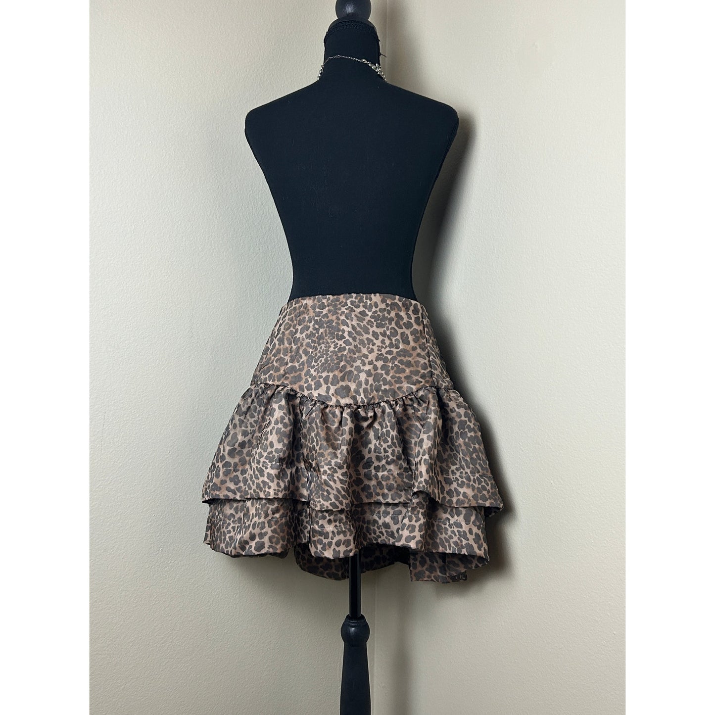 Y2K Indie Sleaze Leopardenmuster Bubble-Minirock 🖤 Grunge Party Girl VICI Größe XL