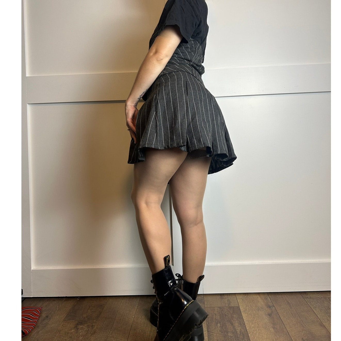 Kirious pinstripe skirt set size M office siren coquette
