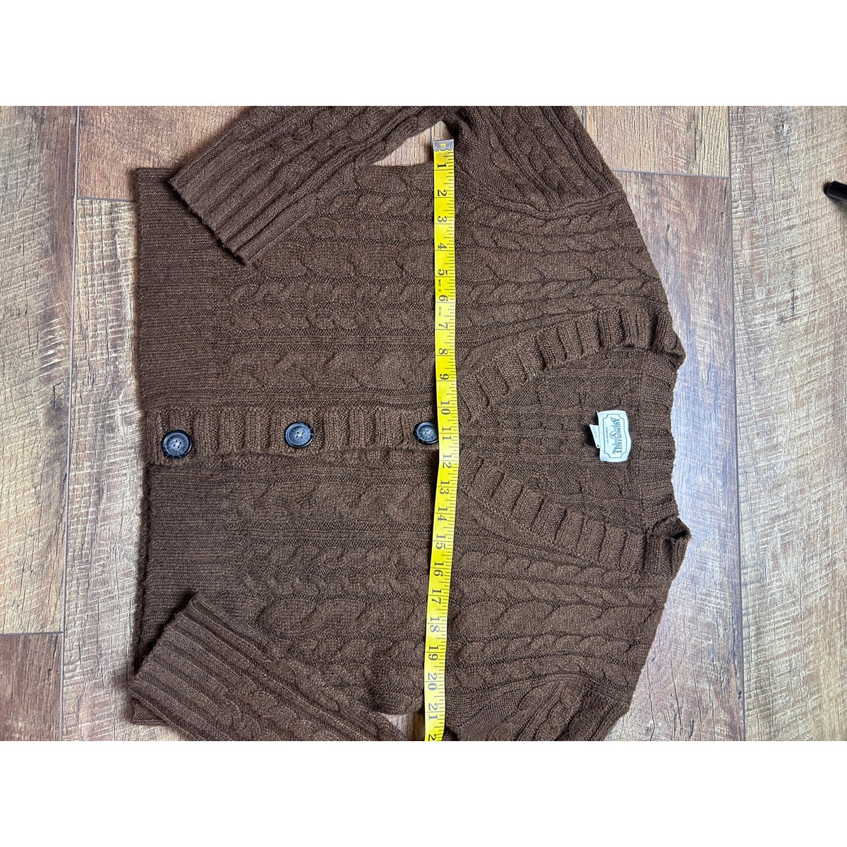 american eagle chocolate brwon cropped cardigan  perfect for fall size s