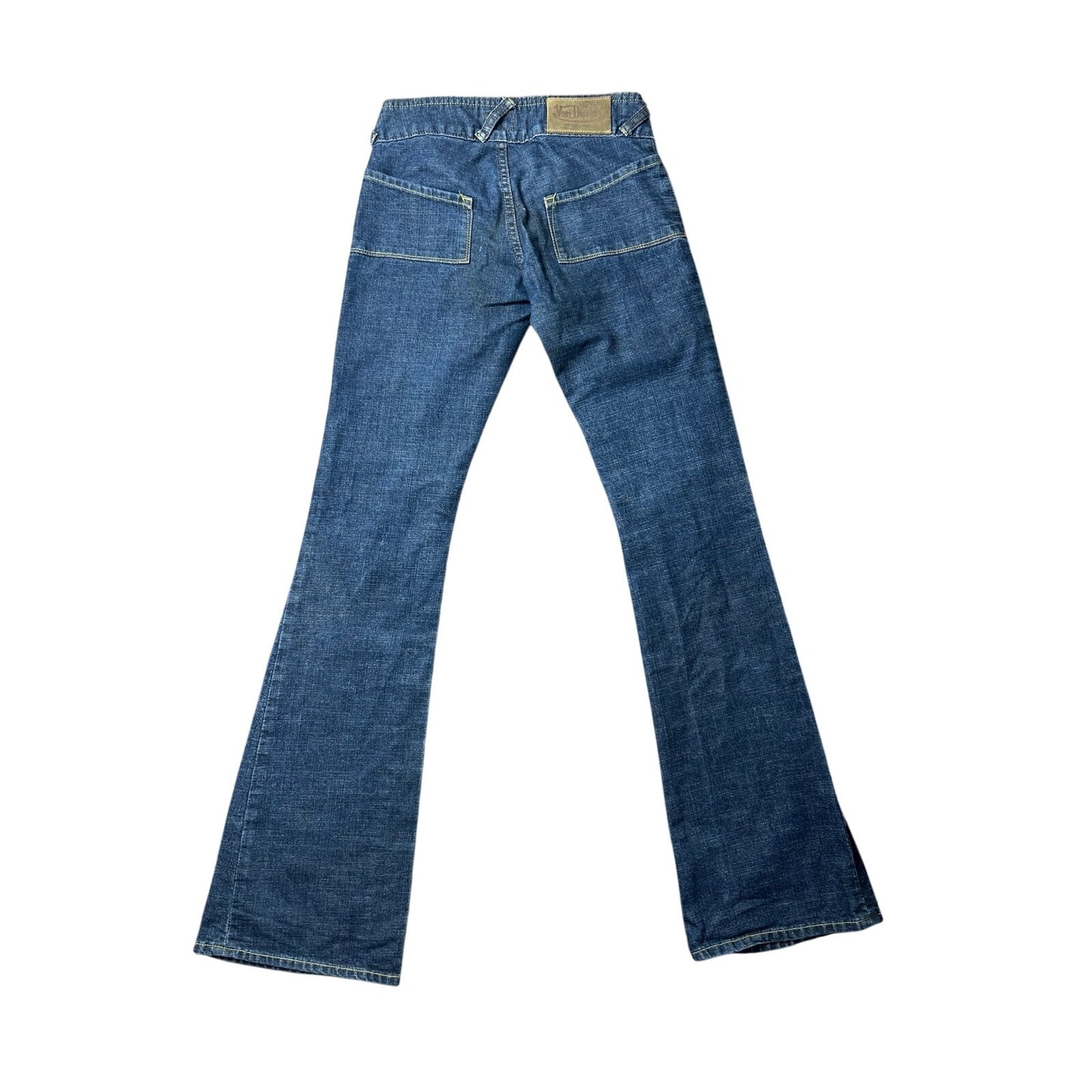 Y2K Von Dutch Low Rise Flare Jeans Indie Sleaze Denim 2000s Vintage