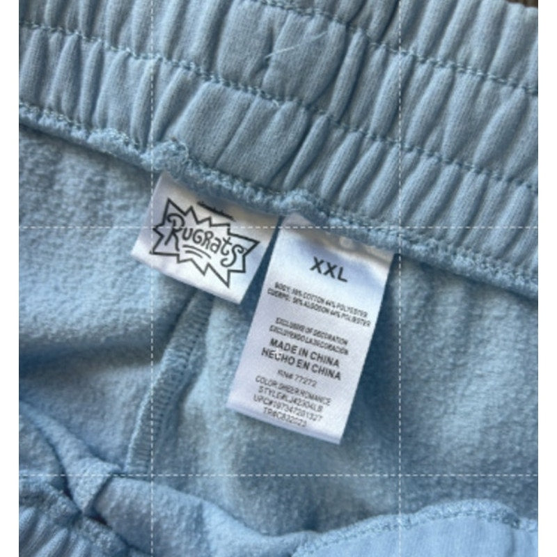 Y2K Rugrats Baby Blue Sweat Set XL Nickelodeon Cartoon Lounge Set