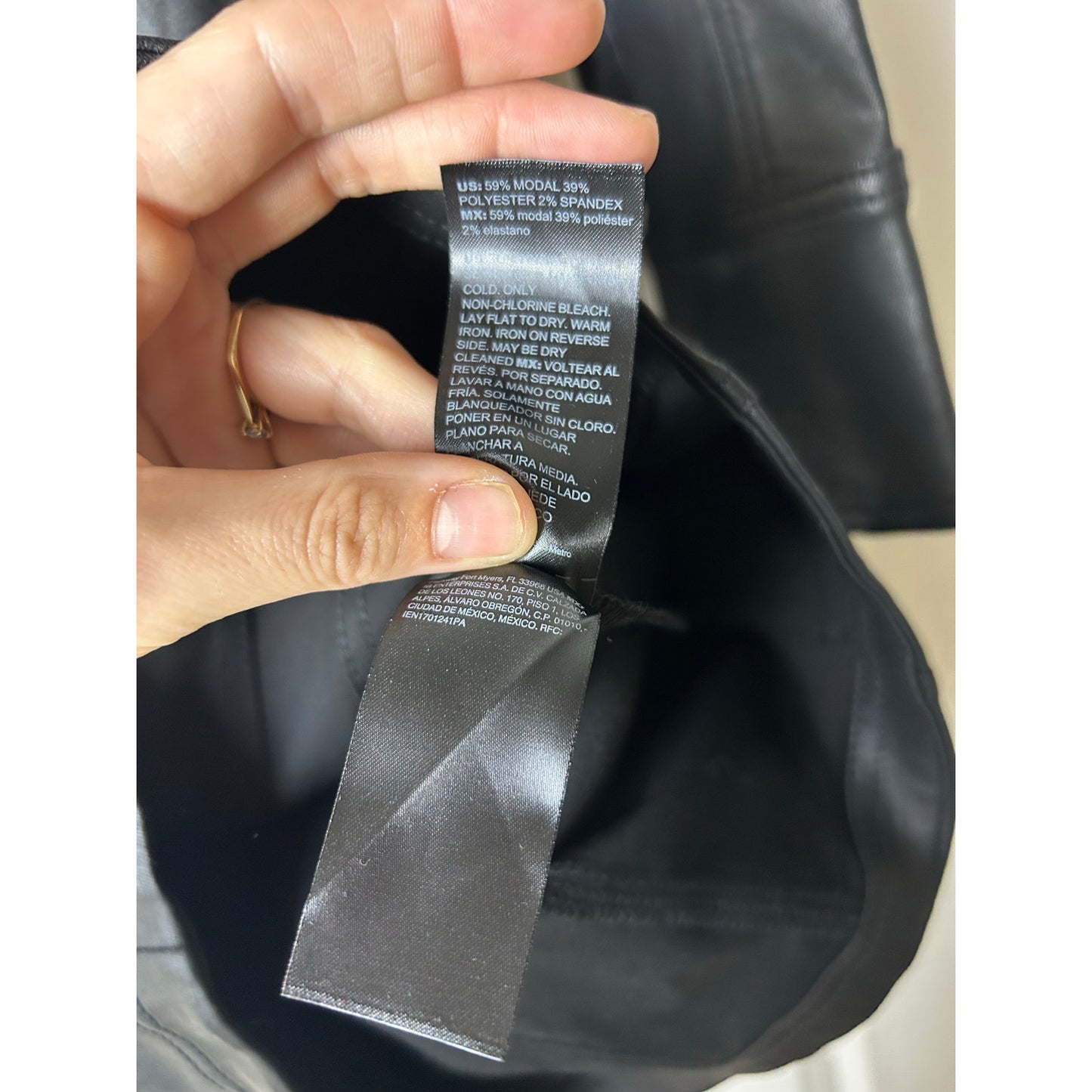 White House black market nwt vegan leather button down shirt dress size 4