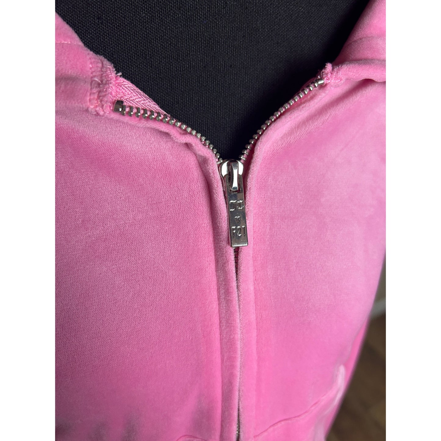 Juicy Couture x Forever 21 Hot Pink Velour Bling Tracksuit Set Y2K Barbiecore M