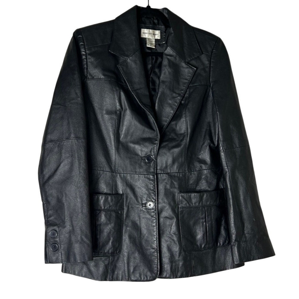 blazer en cuir style années 90 newport news taille 12