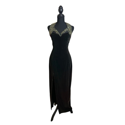 🩸 Vintage Velvet Romantic Vampire Dress – Gunne Sax by Jessica McClintock