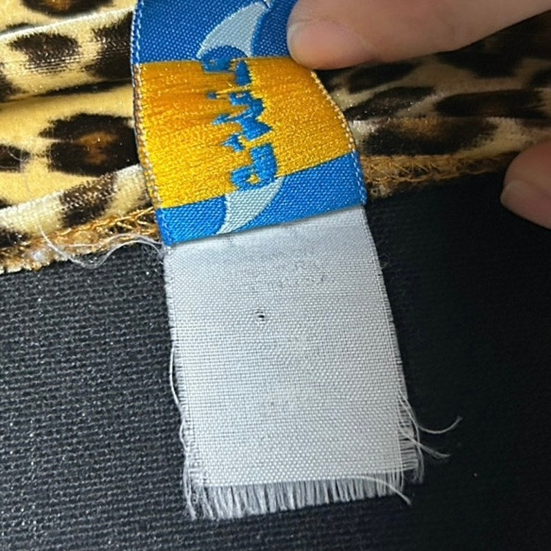 Y2K Leoparden-Velours-Spaghettiträgerkleid 🐆🖤
