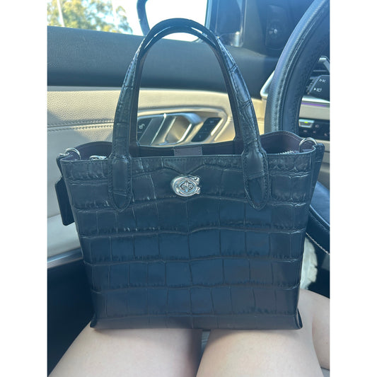Nwot $350 Coach willow tote 24 crossbody croc-emb leather c8632