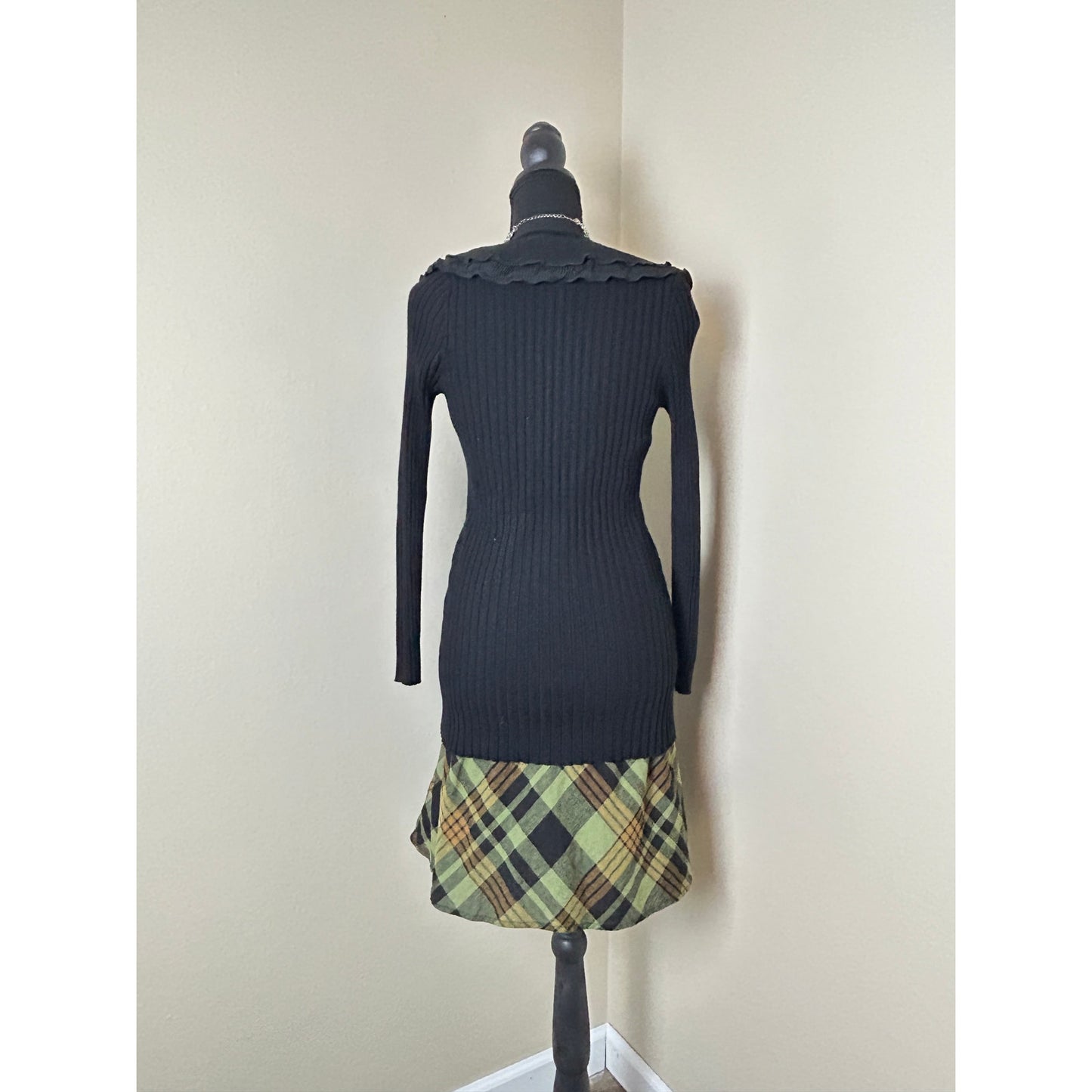Gilet zippé en maille à volants Belldini style Euro Grunge – Taille S/M
