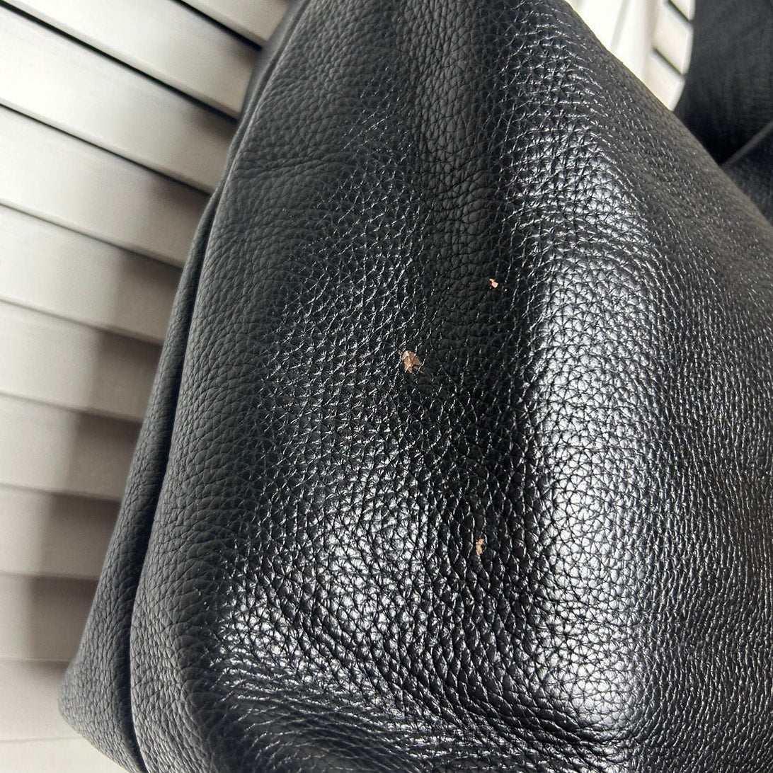 Dooney and bourke clip hobo bag black pebbles leather