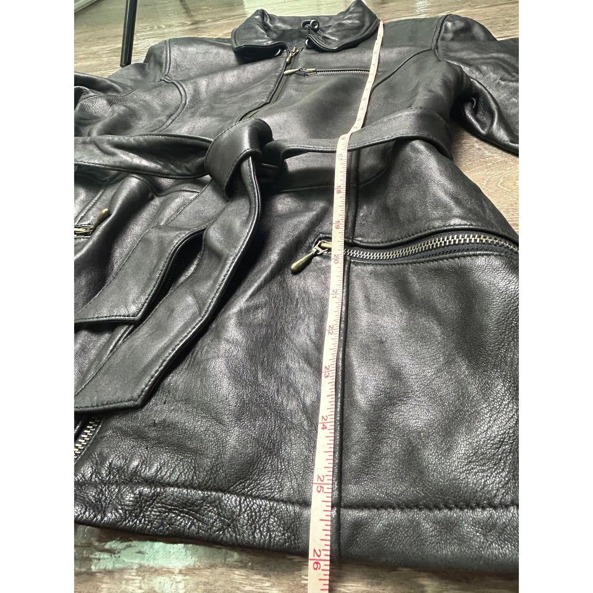 valerie stephens petites new zealand lambskin leather jacket size m