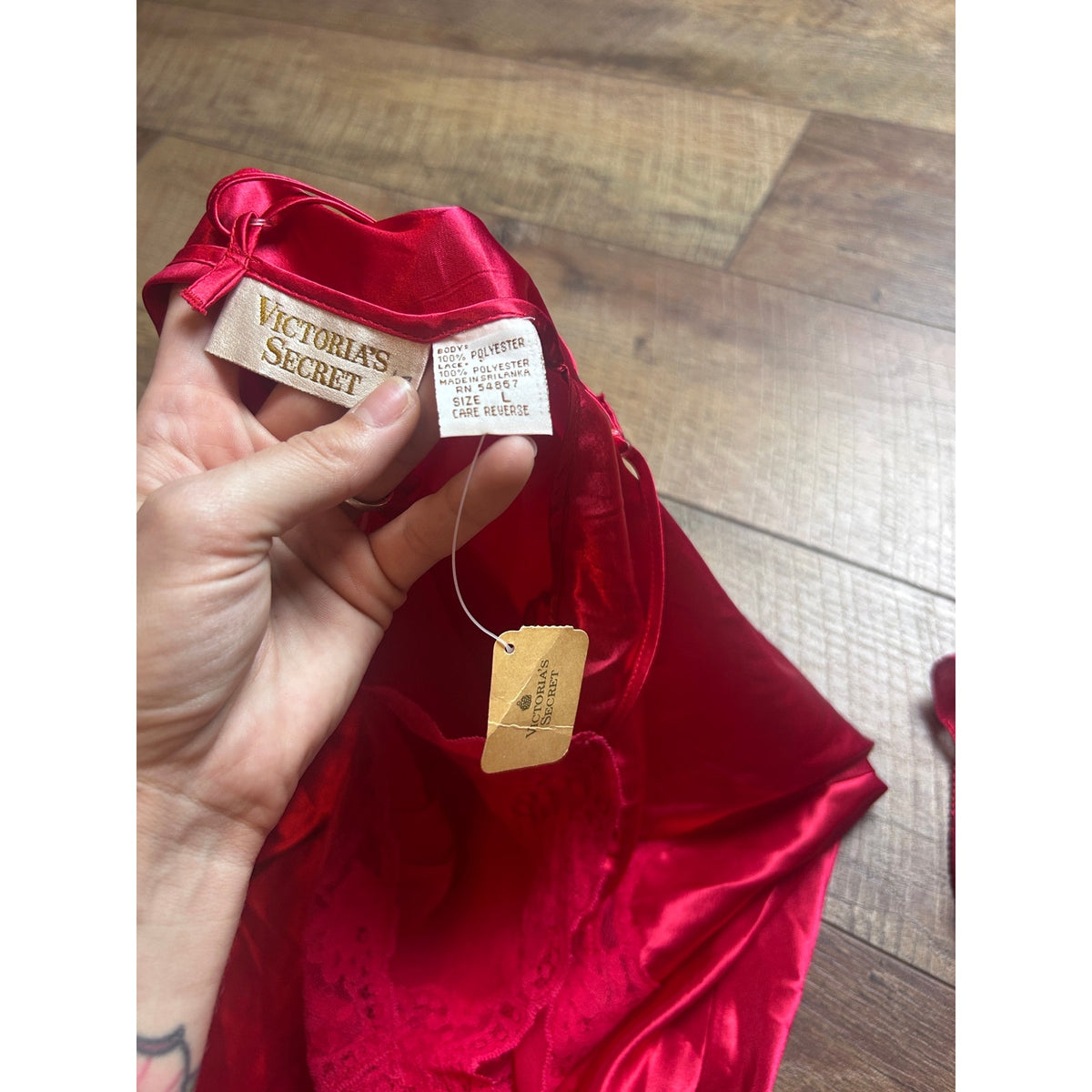 NWT Victoria’s Secret Gold Label Red Babydoll Slip Dress Lingerie
