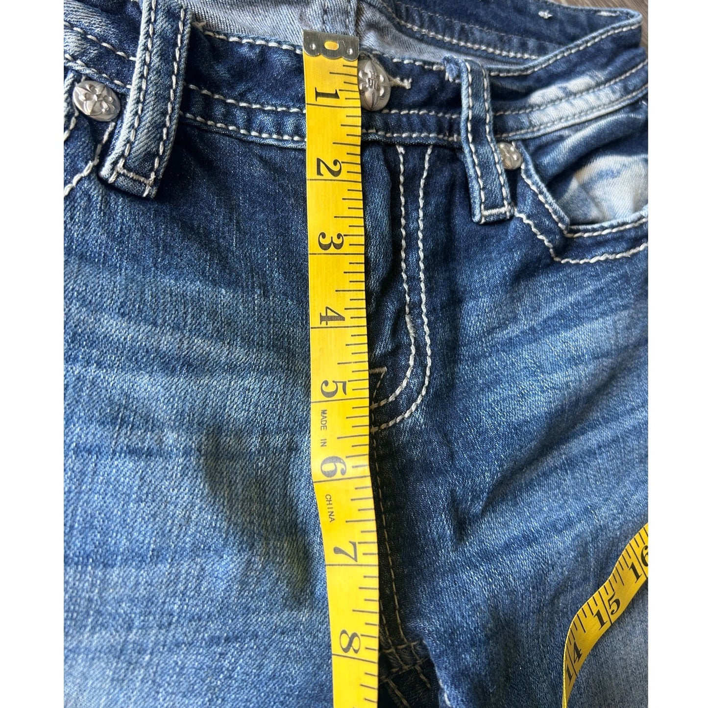 Miss Me Western Skull Horseshoe Bootcut Jeans Größe 26 Y2K Outlaw Glam