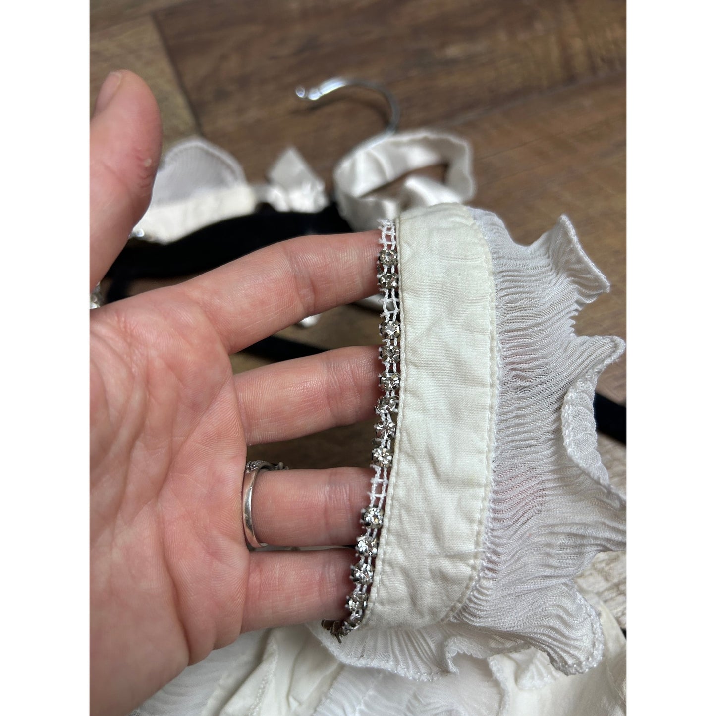 Y2K buckle halter top with gemstones