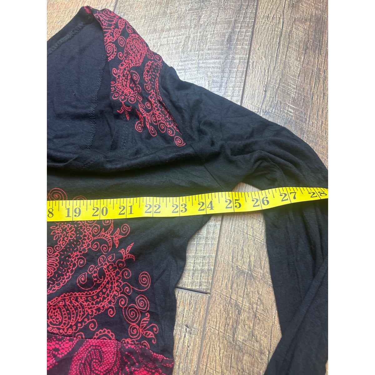 Desigual 36V2001 Red Black White Fit & Flare Dress XL Euro Grunge Y2K