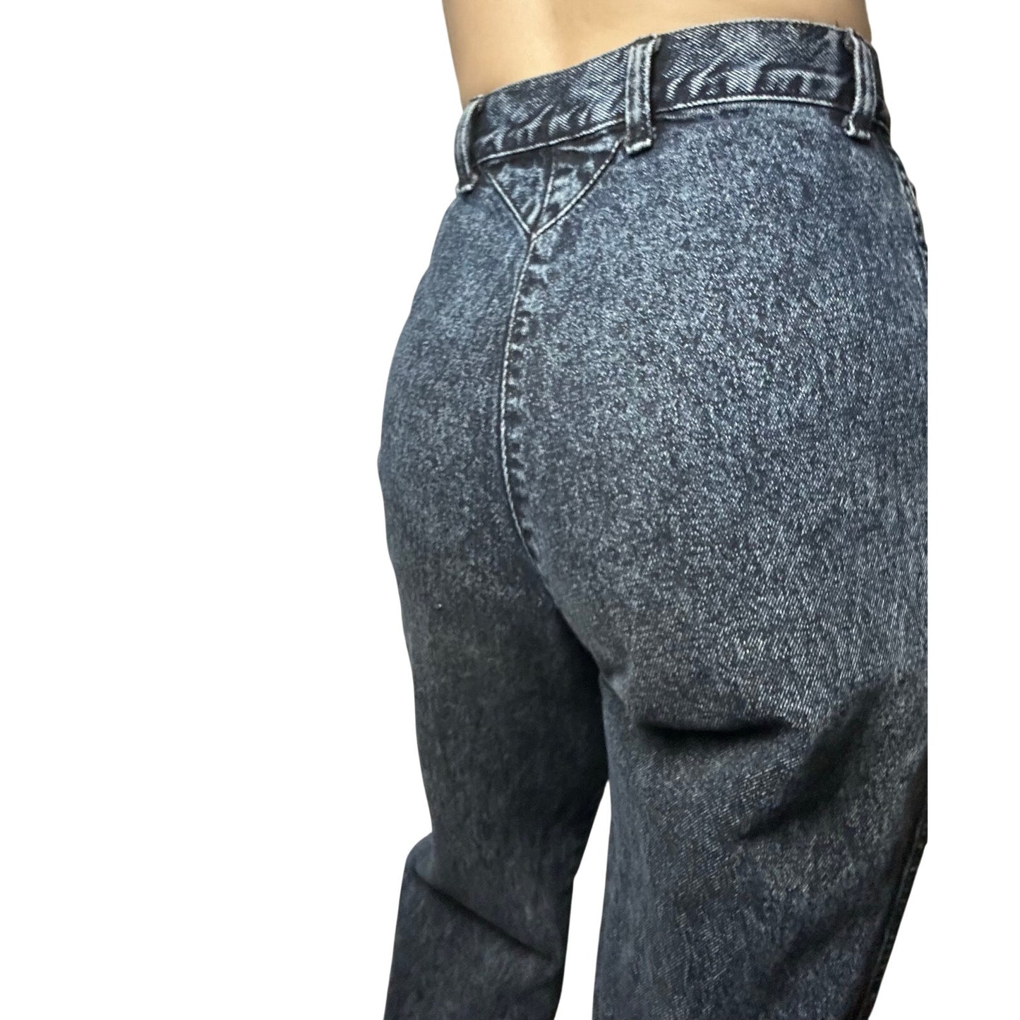 Vintage Roper Bareback Acid Wash Western Mom Jeans Zig Zag Pocket High Rise USA