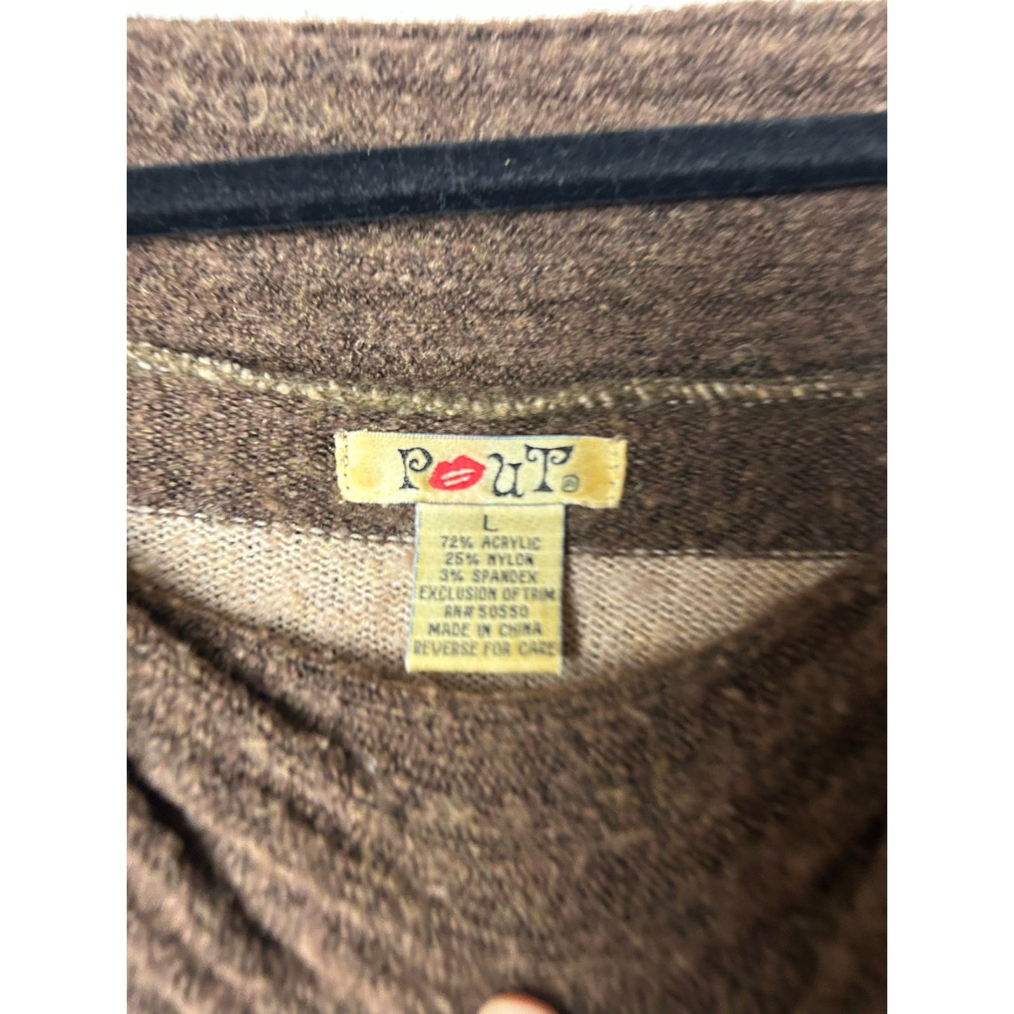 Pout Y2K off shoulder striped sweater size l