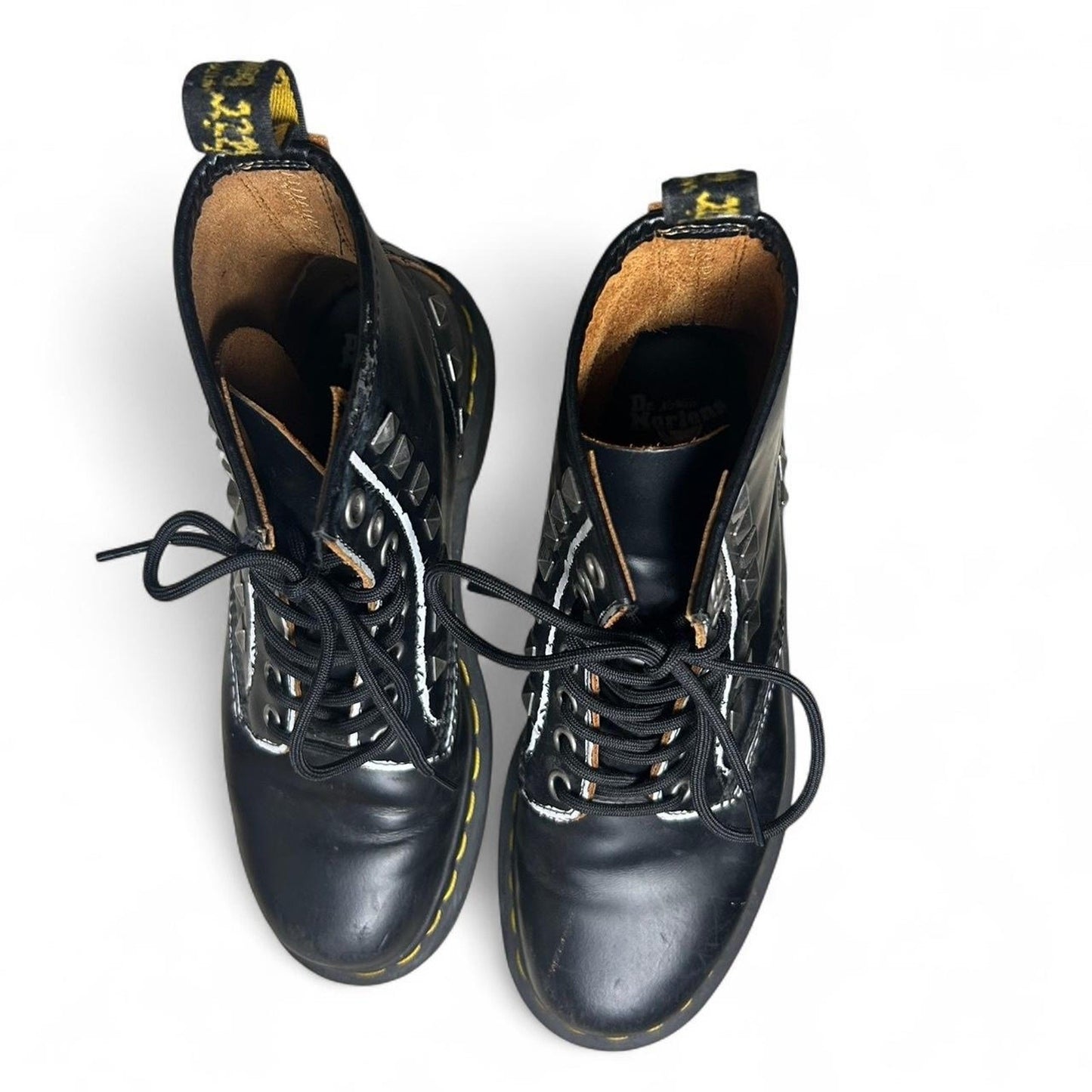 dr martens size 7 studded black mace 1460 combat boot