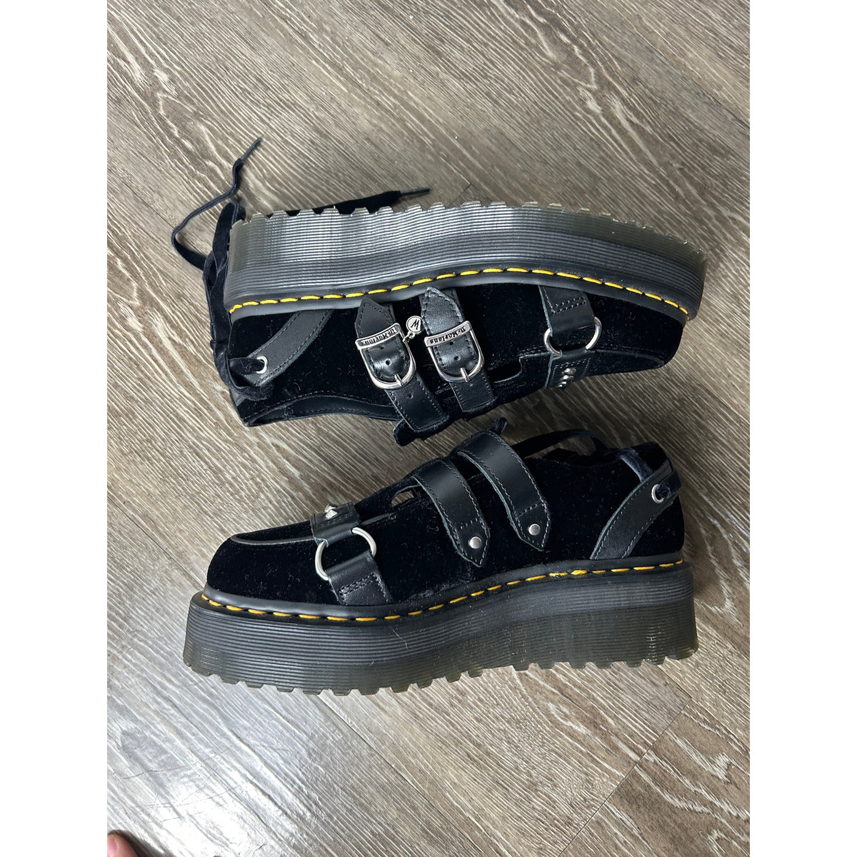 Dr. Martens Wednesday Addams Ramsay Quad Platform Mary Jane Goth Euro Grunge S 7
