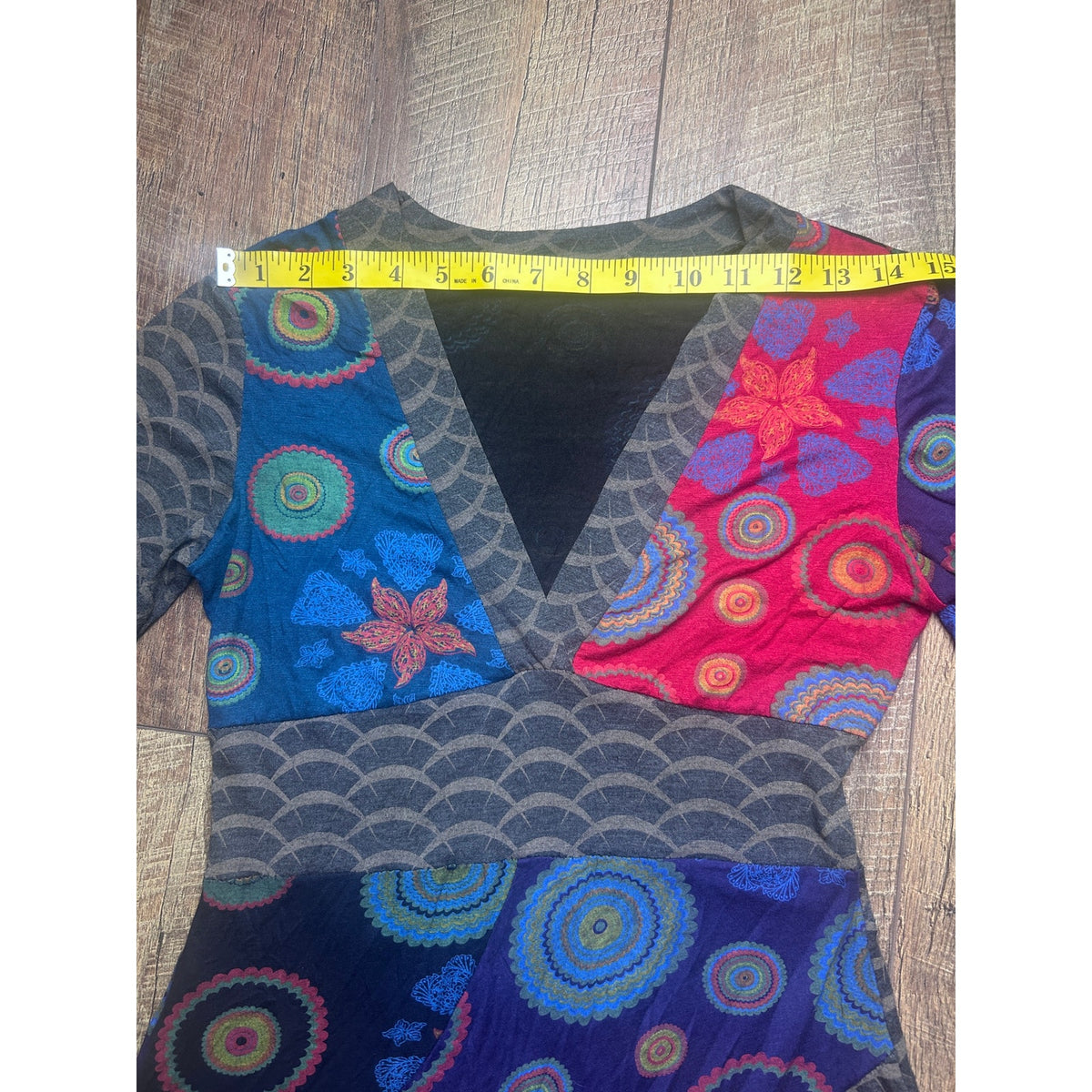 Euro art girl Desigual patchwork babydoll dress