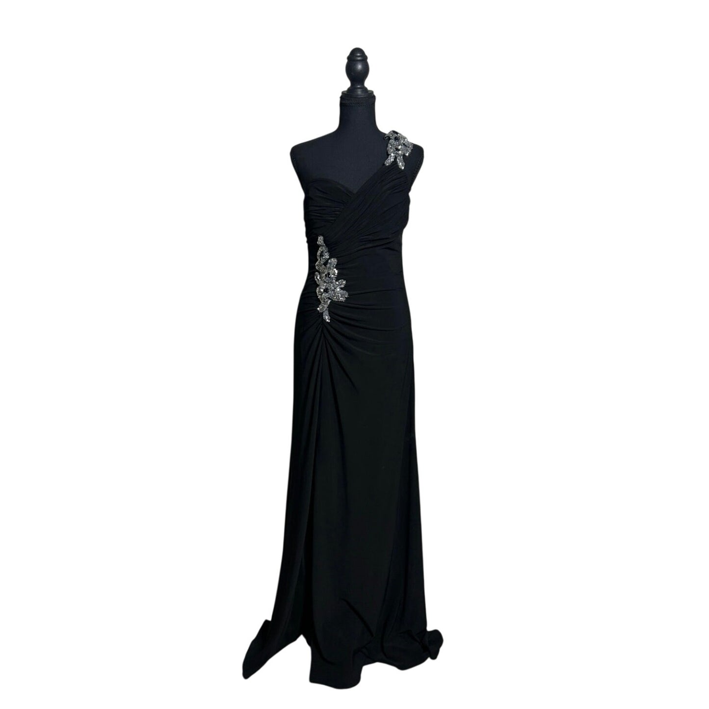 ✨ Caché One-Shoulder Beaded Mermaid Dress