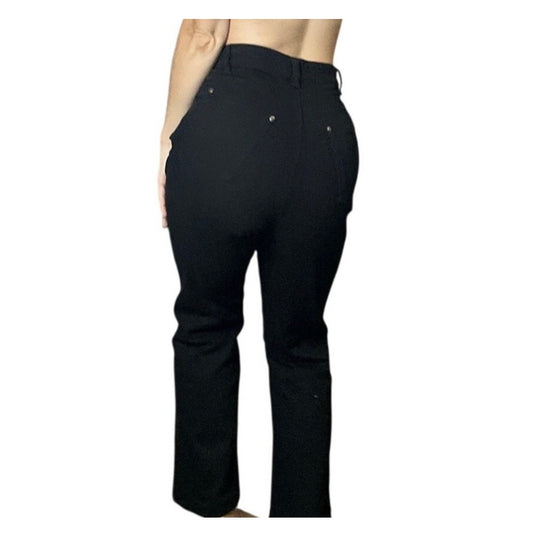 geiger austrailia black high waisted straigleg denim size 2 us 24w/26l