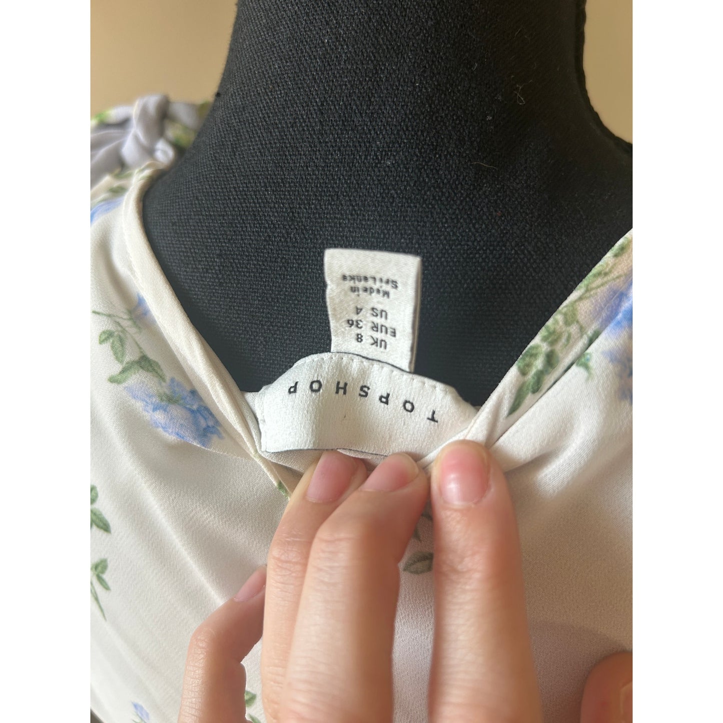 Topshop Dainty Floral Chiffon Dress Size 4 Romantic Sheer Maxi