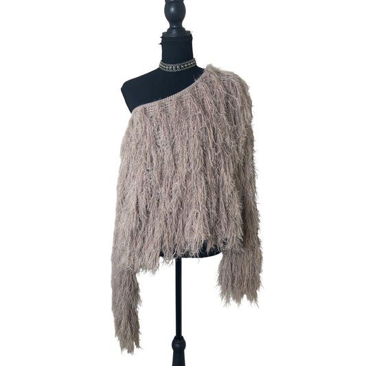 Pull frangé Hooligan – Mauve | Très doux | Taille unique (jusqu'à L)