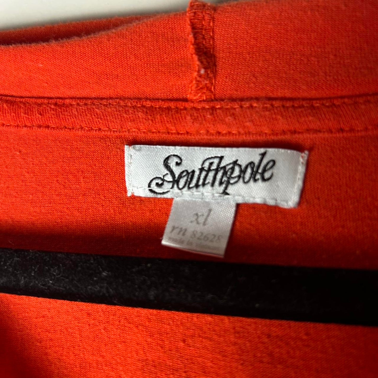 Red southpole v neck shirt