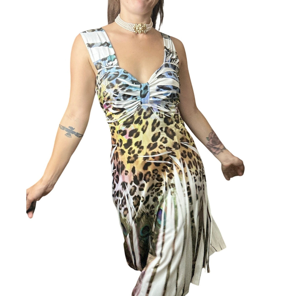 Animal Print Sweetheart Fit and Flare Dress S/M