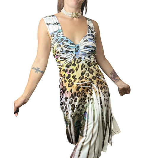 Animal Print Sweetheart Fit and Flare Dress S/M